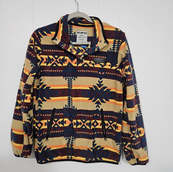 Kavu Aztec Southwestern 1/4 Snap Pullover Fleece - Picture 1 of 7